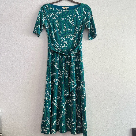 BODEN Eloise Jersey Floral Dress Size 4 With Pockets - Picture 4 of 11